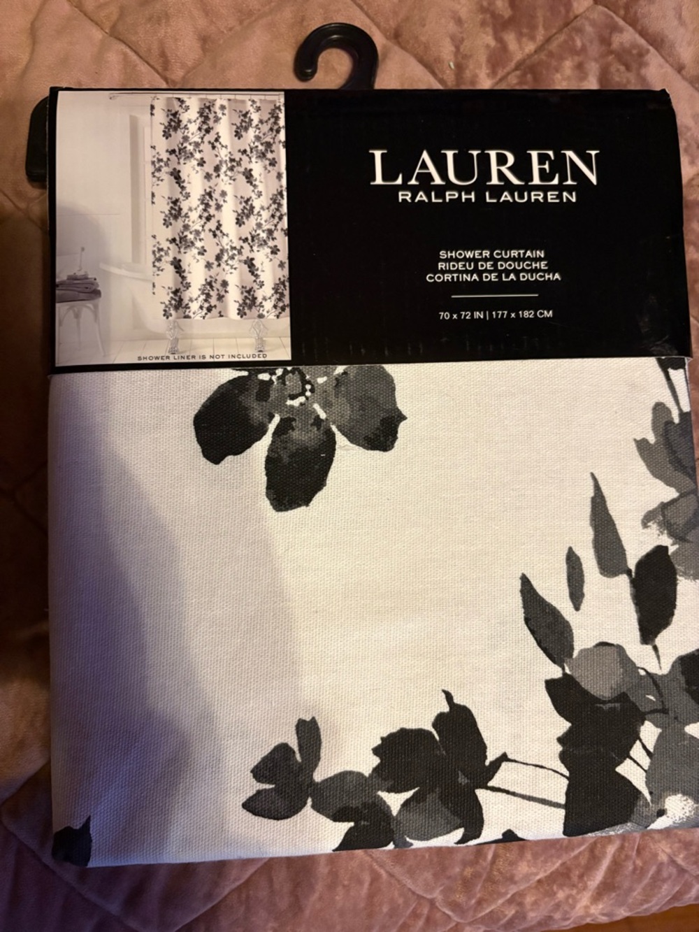 Lauren Ralph Lauren Shower Curtain Black & White - Picture 2 of 4